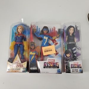 Captain Marvel Cosmic Ms Marvel and Daisy Johnson Dolls Action Figures NEW 3 Set